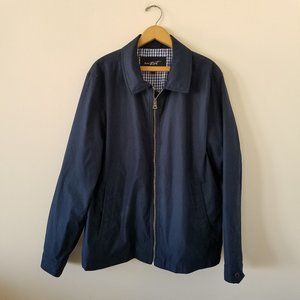 Black Rivet Navy Blue jacket Plaid lining Size XL